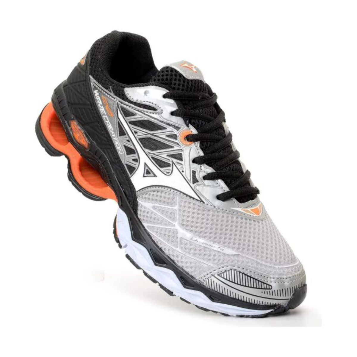 Tênis Mizuno Wave Creation 20 Cinza/Laranja