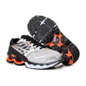 Tênis Mizuno Wave Creation 20 Cinza/Laranja