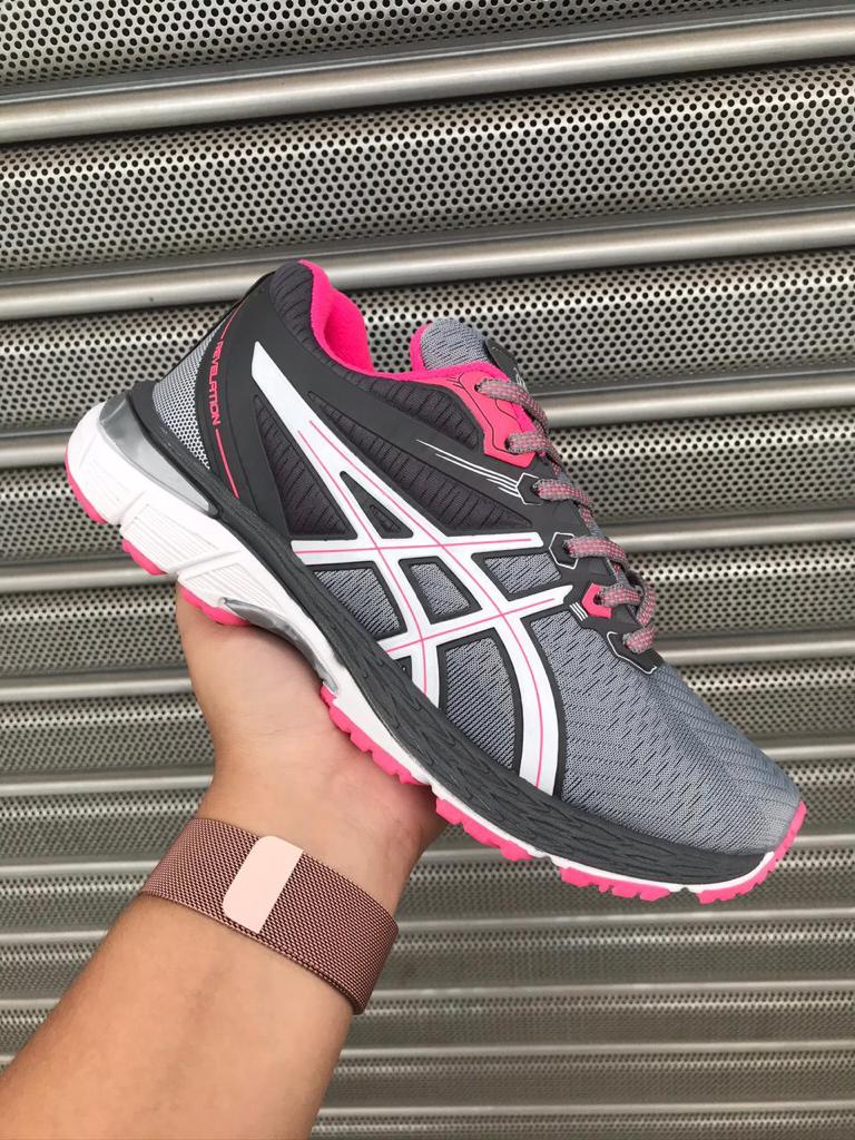 Tênis Asics Gel Revelation Grafite e Rosa