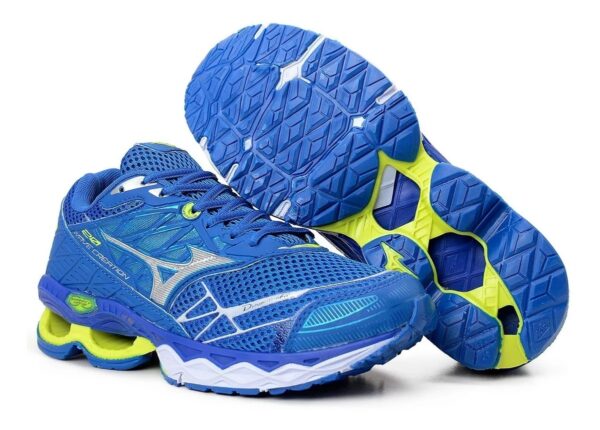 Tênis Mizuno Wave Creation 20 Azul/Limão